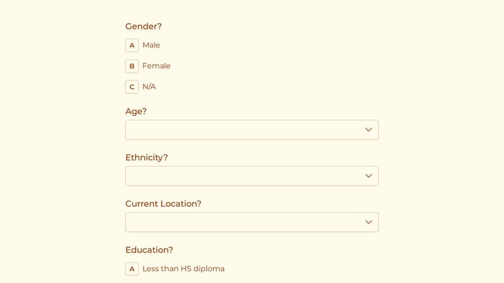 Demographic Survey preview