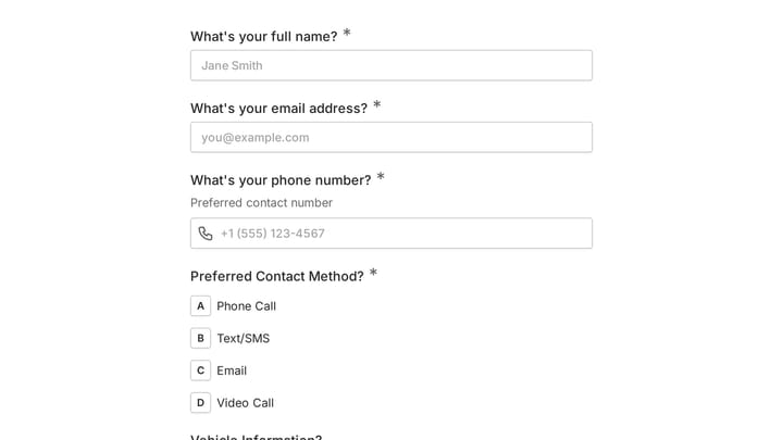 Accessibility Accommodation Request preview