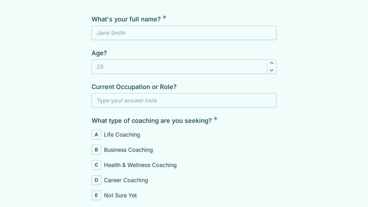 Authentic Success Coaching Intake preview
