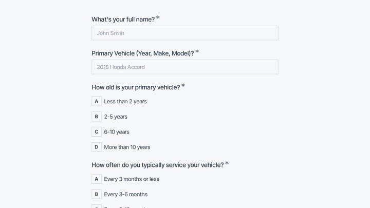 Auto Repair Shop Service Expansion Survey preview
