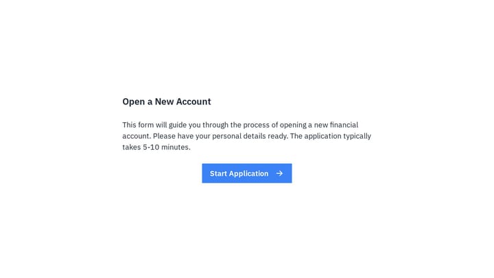 Account Opening Form preview