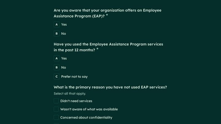 Employee Assistance Program Survey preview