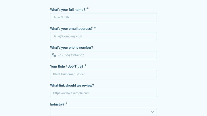 CX Discovery Call Request preview