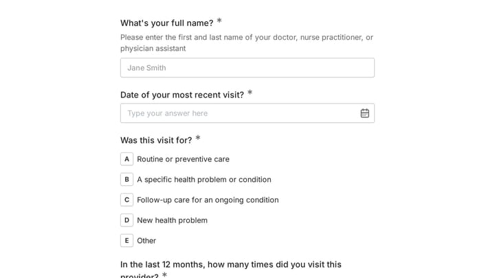 CAHPS Clinician & Group Survey preview