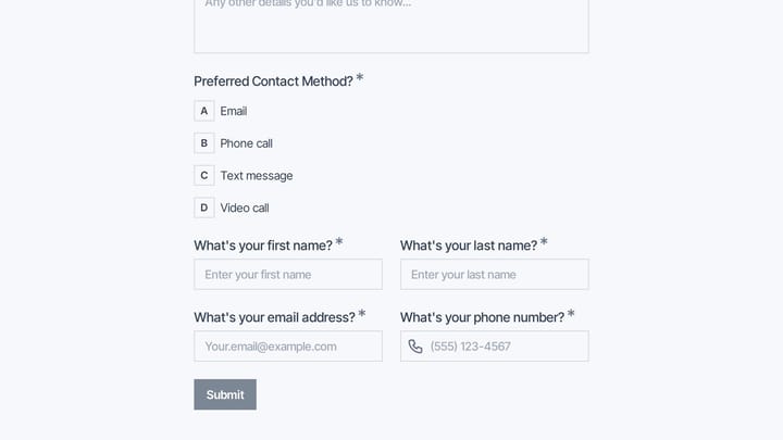 Accommodation Request Form preview