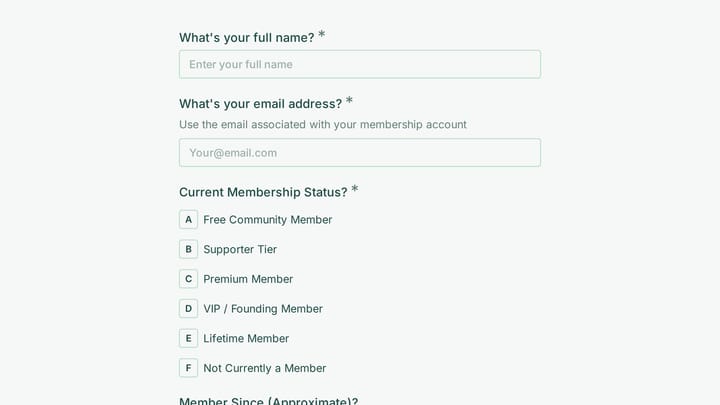Archive Access Request preview