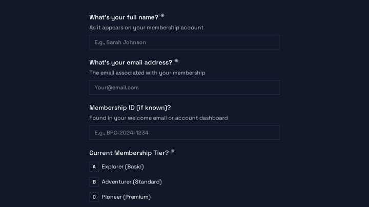 Membership Cancellation Request preview