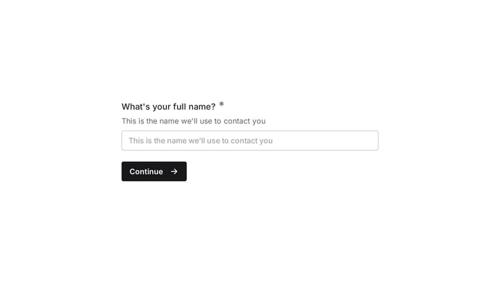 Personal Information Form preview