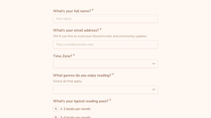 Discord Book Club Application preview