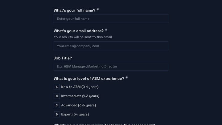 Account-Based Marketing Specialist Knowledge Assessment preview
