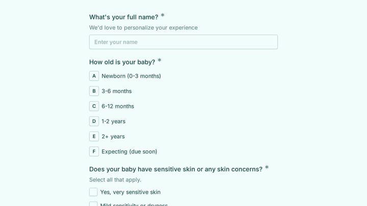 Baby Wipes Recommendation Quiz preview
