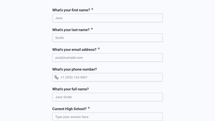 College Admissions Consulting Inquiry preview