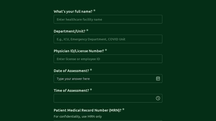 Ventilator Shortage Crisis Allocation Form preview