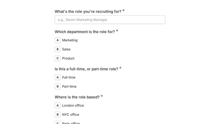 Employee Job Description Form preview