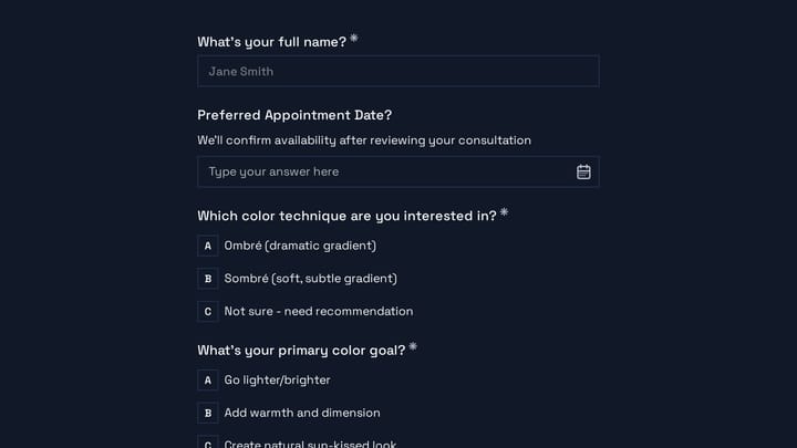 Hair Coloring Consultation preview