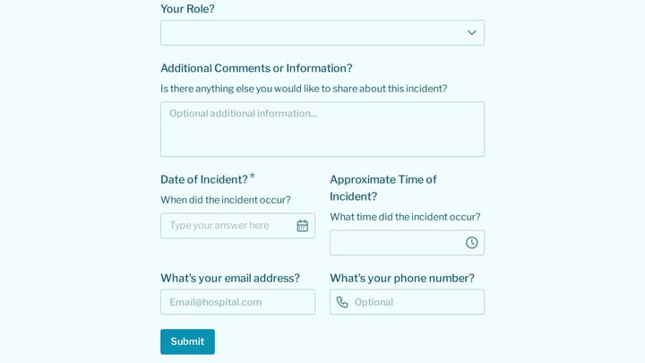 Confidential Medical Error Report preview