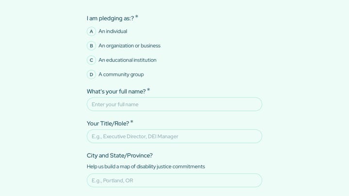 Disability Justice Pledge preview