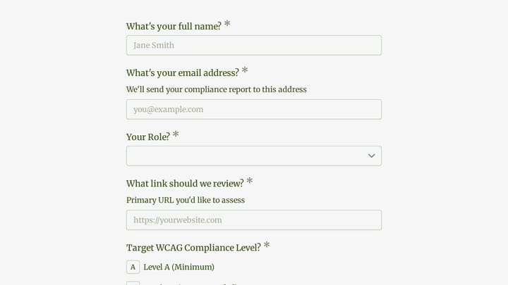 Accessibility Compliance Diagnostic Quiz preview