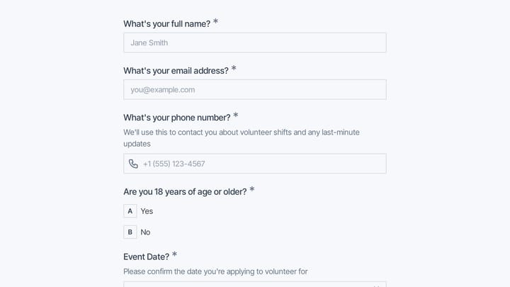 Author Book Signing Event Volunteer Application preview