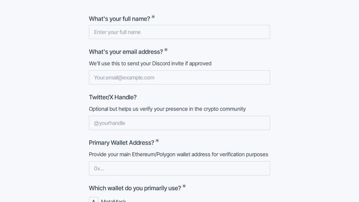 Crypto Community Application preview