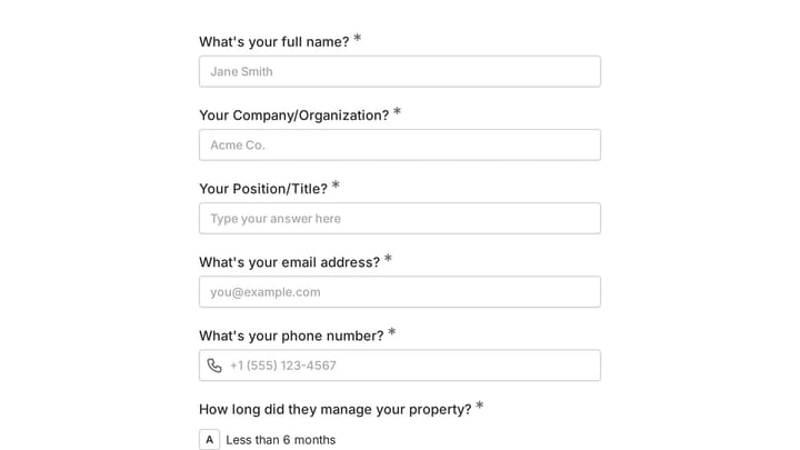 Commercial Property Management Reference Check preview