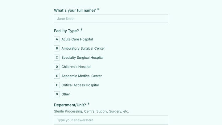 Surgical Instrument Reprocessing Evaluation preview