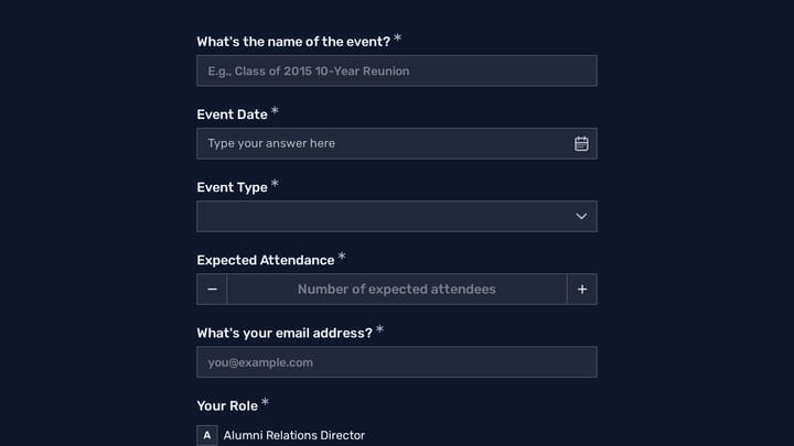 Alumni Event Resource Planning preview