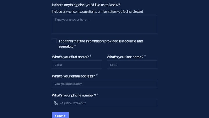 Skin Condition Pre-Appointment Assessment preview