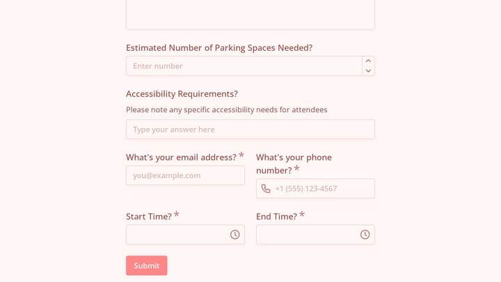Agency Event Space Rental Application preview