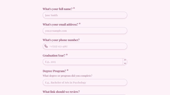 Alumni Career Pivot Story Submission preview
