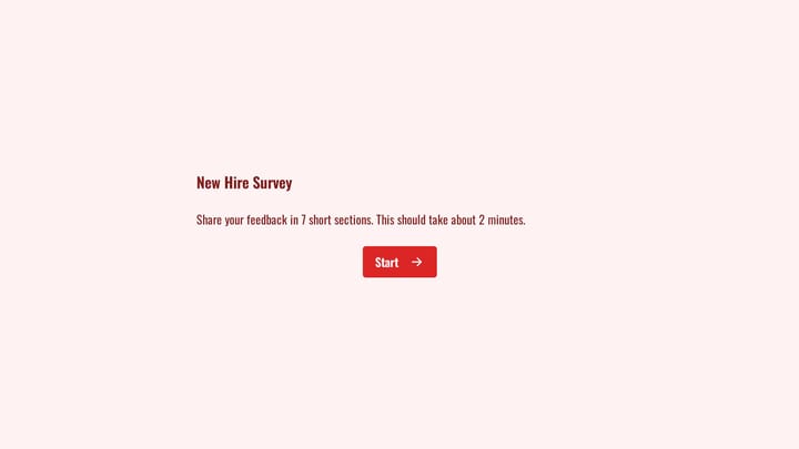 New Hire Survey preview
