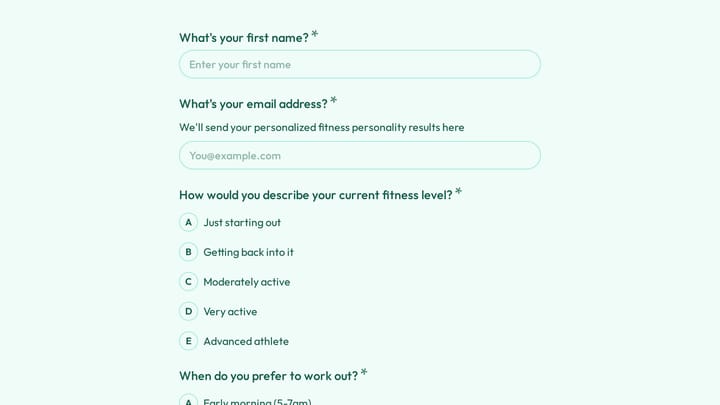 Discover Your Fitness Personality preview