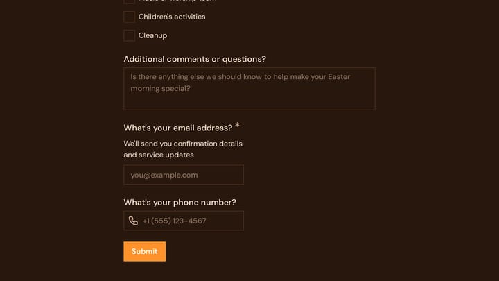 Easter Sunrise Service RSVP preview