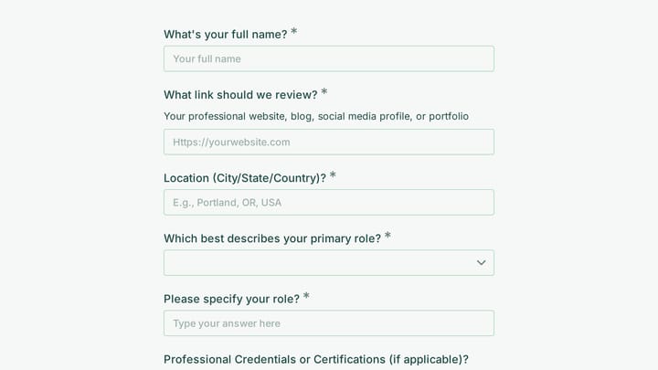 Alexithymia Awareness Affiliate Program Application preview