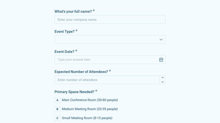 Conference Venue Rental Request preview