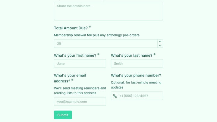 Book Club Membership Renewal preview