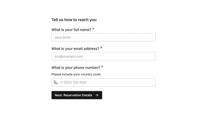 Aquarium Reservation Change Request Form preview