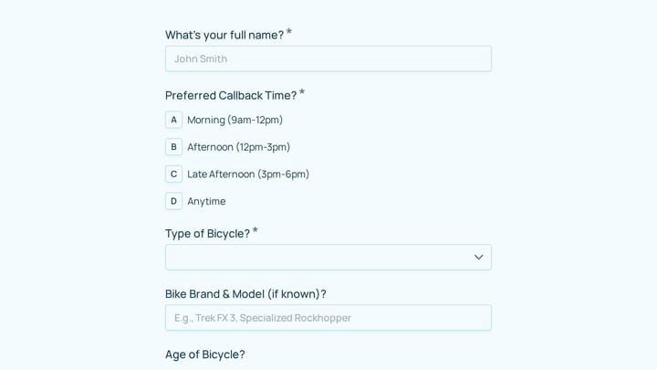 Service Callback Request preview