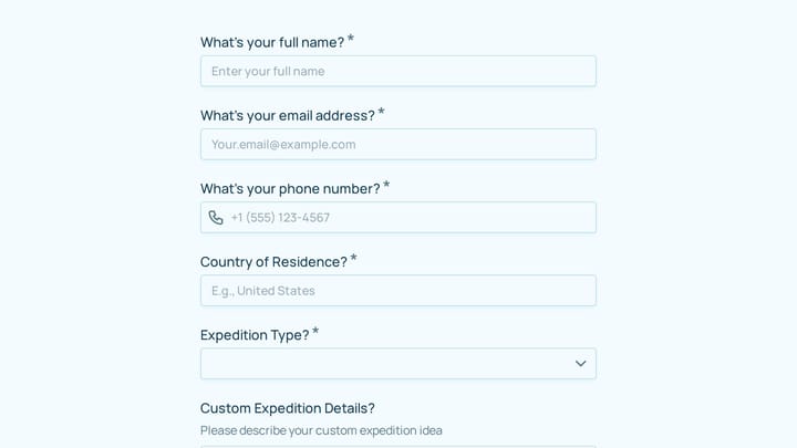 Expedition Guide Booking preview