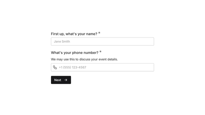 Event Planner Consultation Form preview