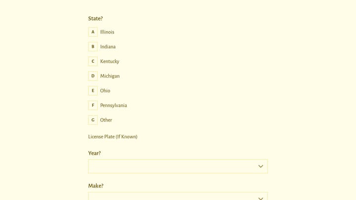 Service Escort and Provisions Form (for cars) preview
