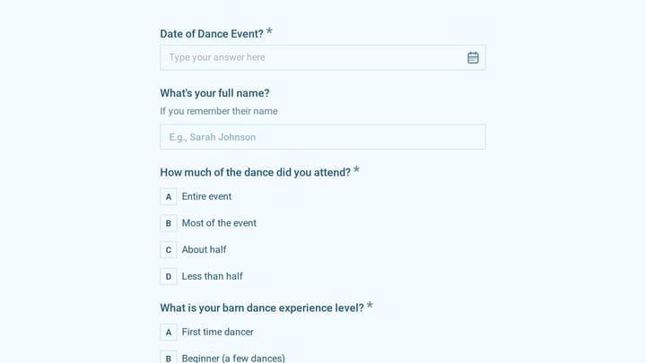 Barn Dance Caller Evaluation preview