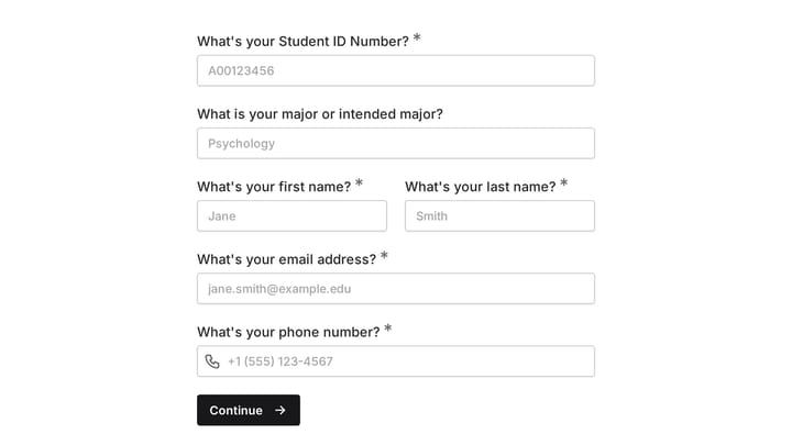 Academic Skills Tutoring Request preview