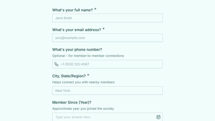 Fern Society Member Directory Profile preview