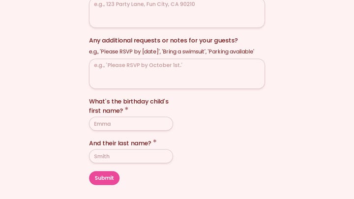 Birthday Party Invitation preview