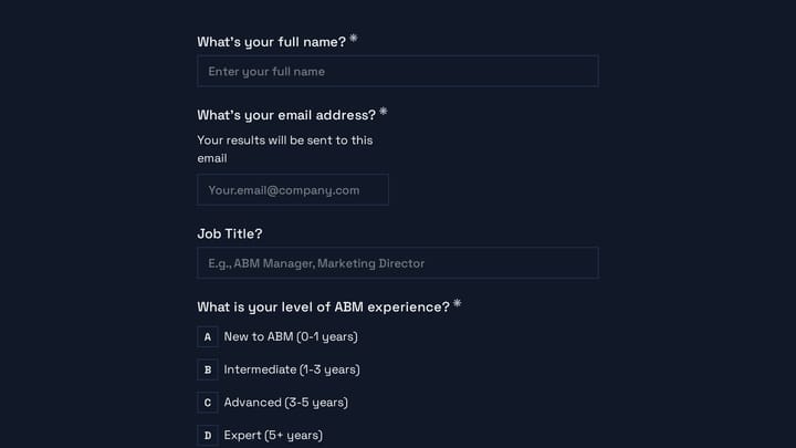Account-Based Marketing Specialist Knowledge Assessment preview