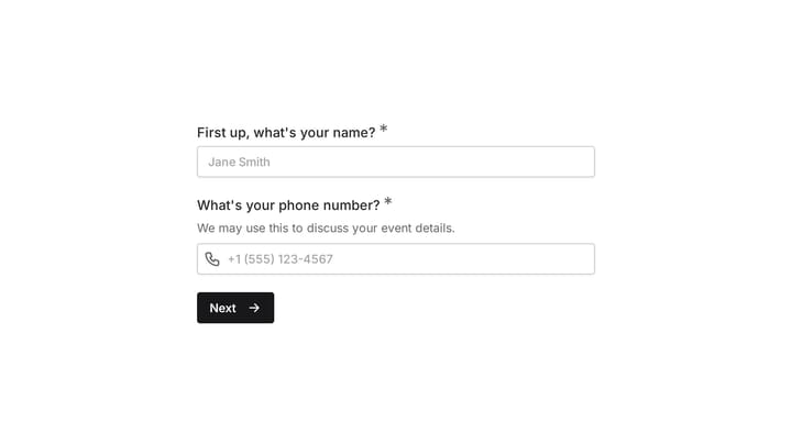 Event Planner Consultation Form preview