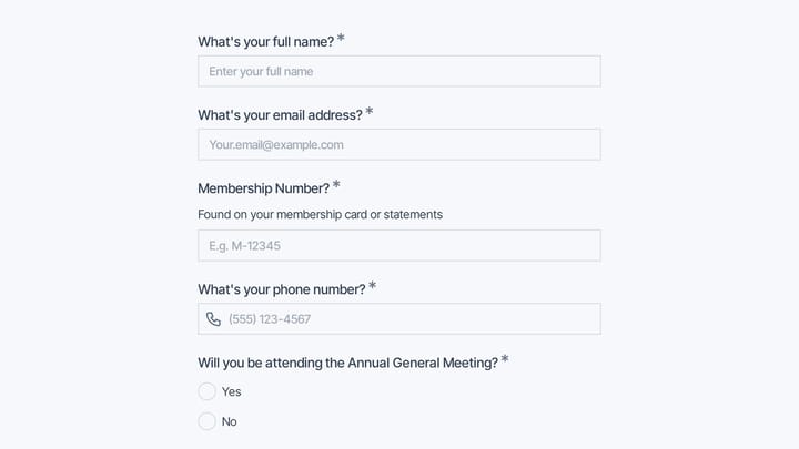 Annual General Meeting RSVP & Voting preview