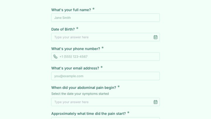 Appendicitis Screening Assessment preview
