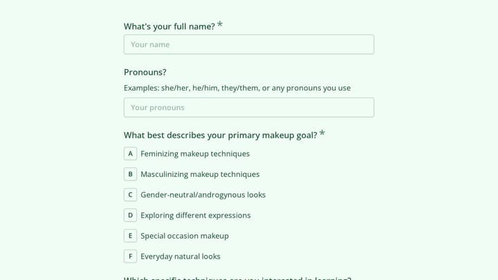 Gender-Affirming Makeup Consultation preview